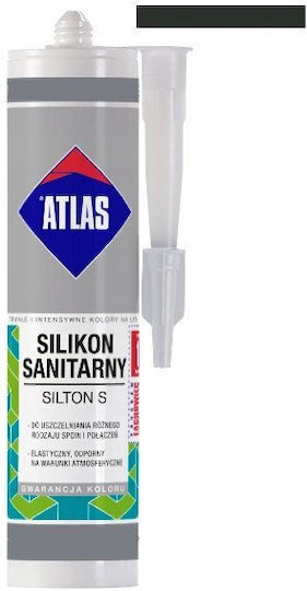 Atlas Filtri Schimmelresistente Schwarze Silikon-Dichtstoff 280ml