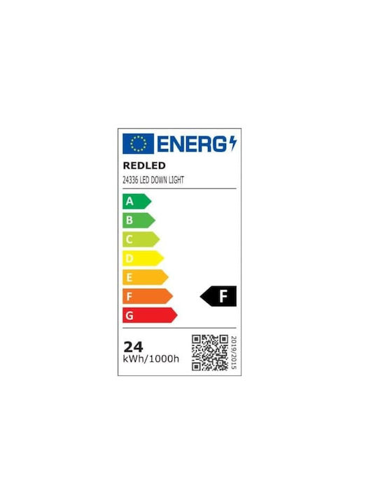 Redled Στρογγυλό Χωνευτό Σποτ με Ενσωματωμένο LED και Φυσικό Λευκό Φως Λευκό 2x2εκ.