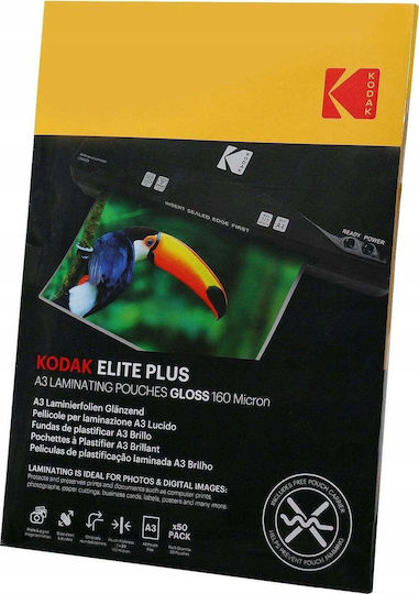 Kodak Laminierfolien Glänzend A3 160 Mikron 50 Stück