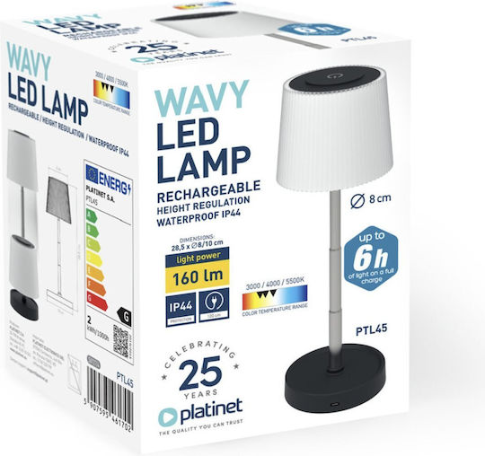 Platinet Table Lamp LED with Black Shade and Base