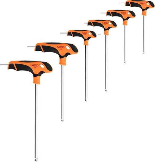 Neo Tools Set of 6 T-Shaped Allen Wrenches