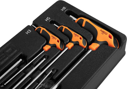 Neo Tools Set of 6 T-Shaped Allen Wrenches