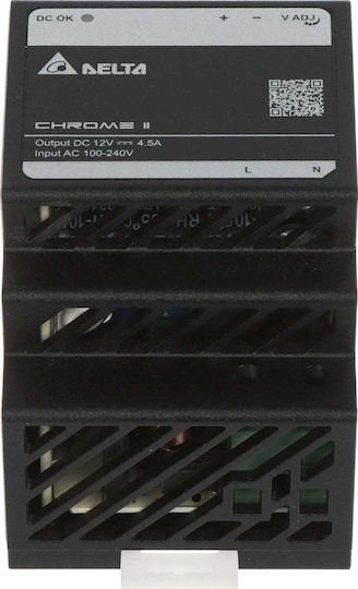 Delta DIN Rail Power Supply with 12V Output and 60W Power 4.5A