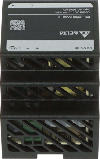 Delta DIN Rail Power Supply with 12V Output and 60W Power 4.5A
