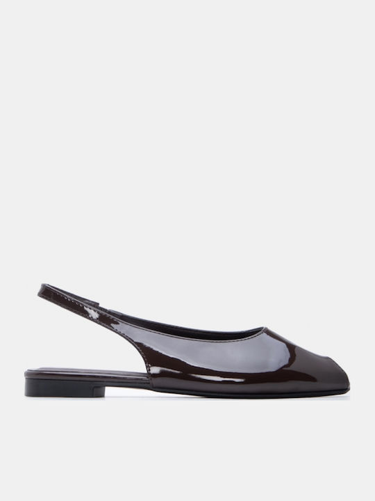 Women's Pointed Toe Brown Ballerina Shoes