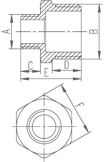 Ferro Тръбен свързващ фитинг 8" Женски 2mm