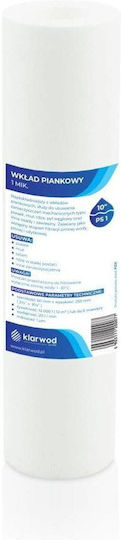 Klarwod Water Filter Cartridge for Washing Machine Made of Polypropylene 10" 1 Micron