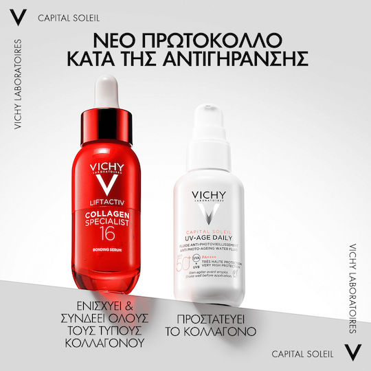 Vichy Liftactiv Collagen Specialist 16 Serum Hidratant și Anti-îmbătrânire Pentru Față cu Niacinamidă și Peptide pentru Strălucire și Tonifiere 30ml