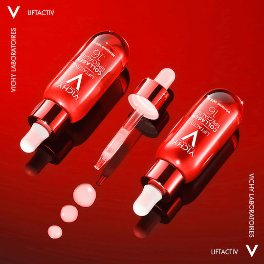 Vichy Liftactiv Collagen Specialist 16 Serum Hidratant și Anti-îmbătrânire Pentru Față cu Niacinamidă și Peptide pentru Strălucire și Tonifiere 30ml