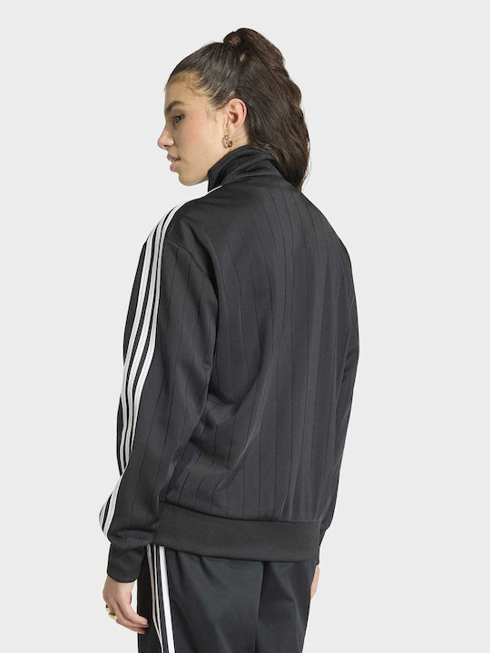 Pinstripe Firebird Loose Women's Track Jacket Black