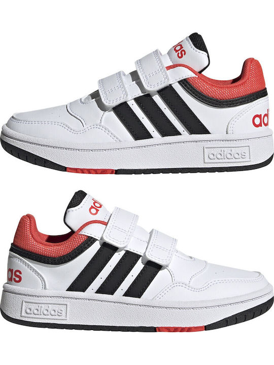Hoops 3.0 CF Kids Basketball Sports Shoes With Hoop & Loop Closure White