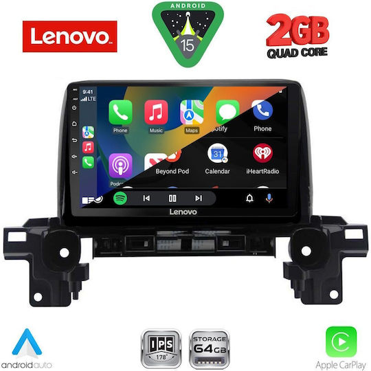 Lenovo Автомобилна Аудио Система за Mazda CX-5 2017-2025 (Bluetooth/USB/WiFi/GPS/Apple CarPlay/Android Auto) с Touch Screen 9"