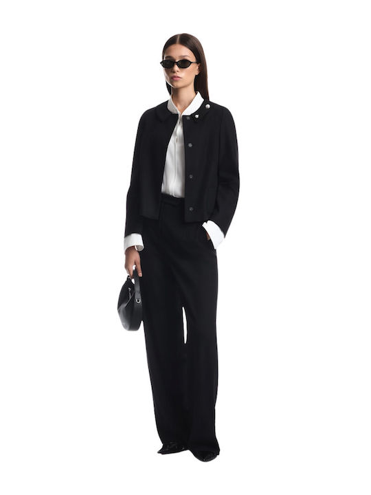 Damen Stoffhose Schwarz