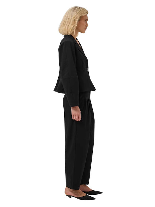 Women's Fabric Trousers Black