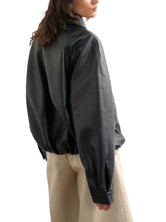 Topshop Long Women's Bomber Jacket Black