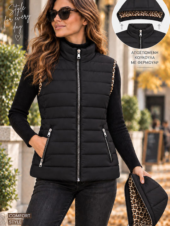 Damen Bomberjacke Beidseitig Schwarz