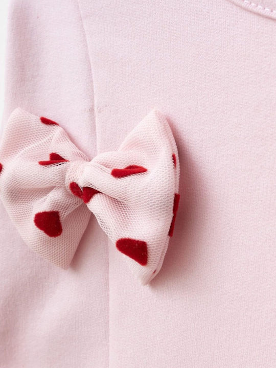 Mädchenkleid Langärmelig Tüll Rosa