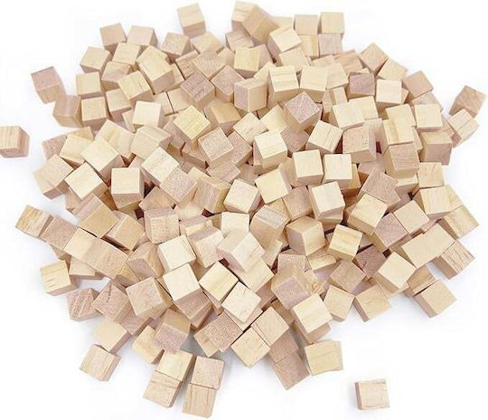 Set 200 Cuburi Lemn Natural Neprelucrat 1 X 1 X 1 Cm Pătrate Mici Blocuri Din Lemn Masiv Meșteșuguri Decorațiuni DIY Activități Educaționale