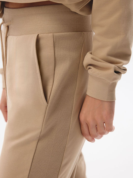Fushis 264 Pantaloni de Trening cu Pantaloni Evazați Bej