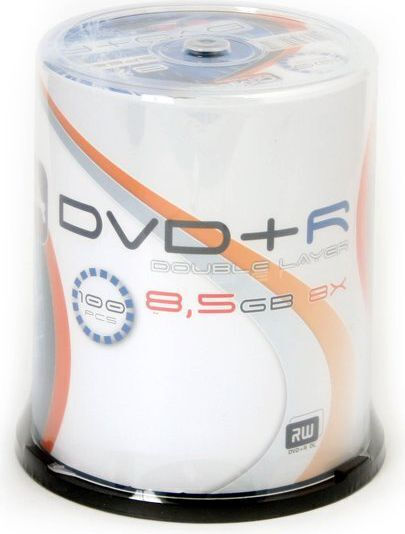 Omega Записваеми DVD+R 8x 8.5GB Кутия За Торта 100 Бр