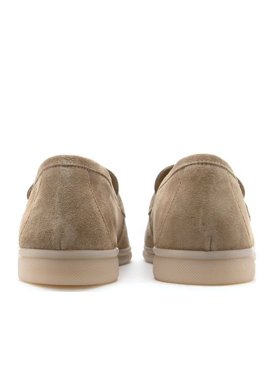 Loafers Dama Din Piele în Culoare Bej