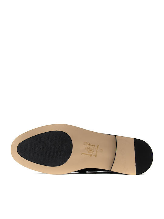 Loafers Dama din Piele în Culoare Neagră