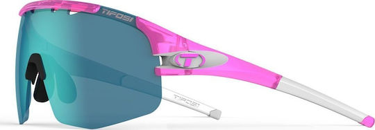 Tifosi Fahrradbrillen Sledge Lite Clarion mit Rosa Rahmen und Transparenten Linsen
