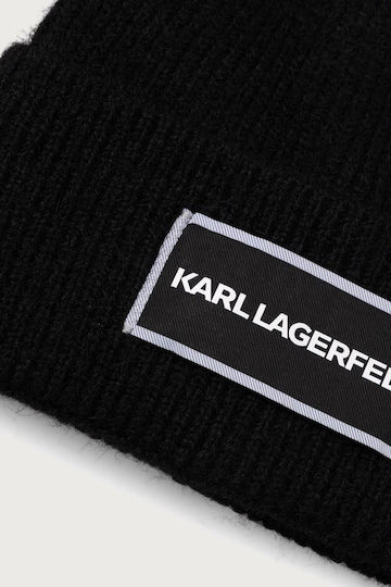 Beanie Γυναικείος Σκούφος Πλεκτός σε Μαύρο χρώμα