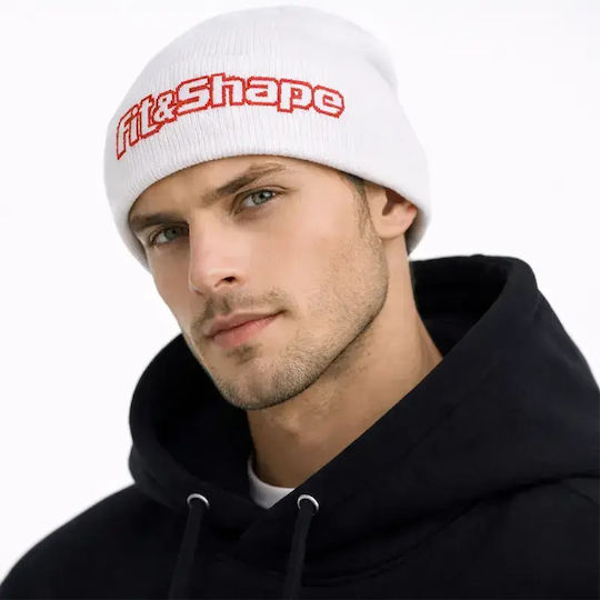Beanie Unisex Knitted Beanie in White Colour