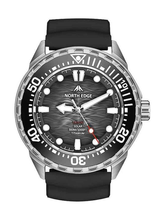 Ανδρικό Ρολόι 45.8mm Solar με Μεταλλικό Μπρασελέ Black