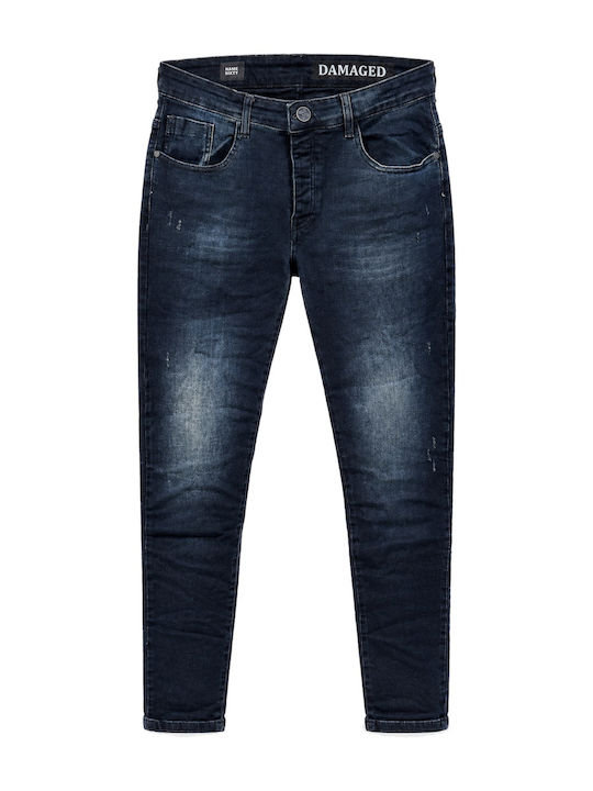 Herren Jeanshosen Slim Fit Blau Schwarz