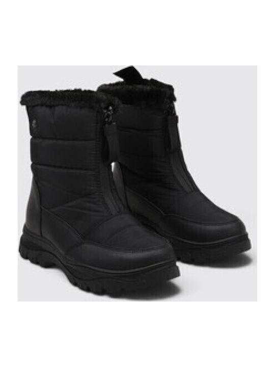 Kinderstiefel Schnee mit Reissverschluss Schwarz