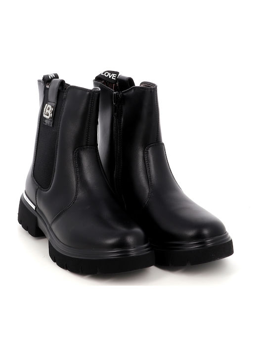 Kids Black Ankle Boots