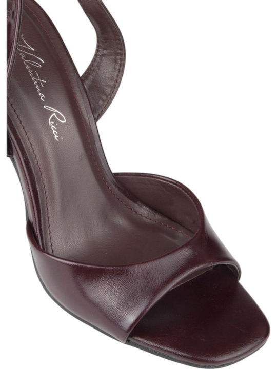 Sandale Elegante Damă Burgundia