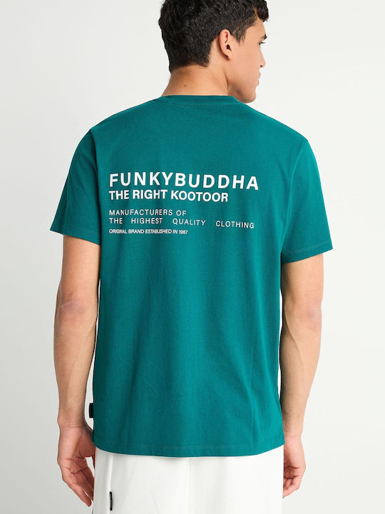 Funky Buddha Тениска Петролена Funky Buddha Тениска Петролена