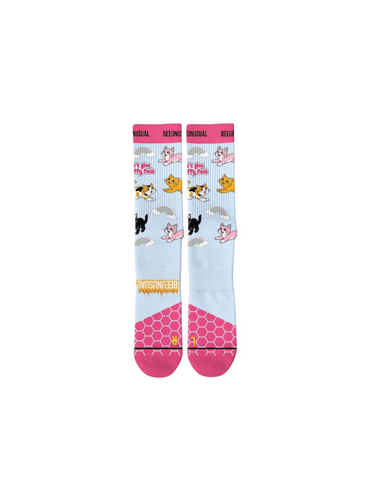 Bee. Unusual. Performance A Fluffy Cat Männer Ski- und Snowboardsocken Blau 1 Paar