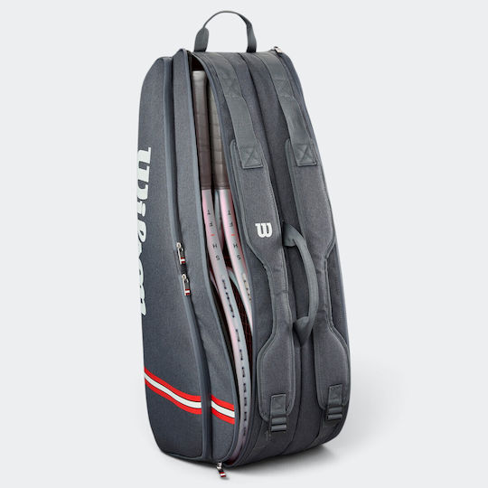 Wilson Tour Tennistasche Rucksack 6 Schläger Grau