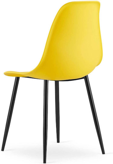 Kitchen Chairs Made of Polypropylene Yellow 2 Pieces 61x52x41cm