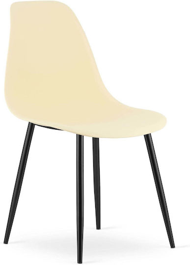 Ess- und Küchenstühle 61x52x41cm 2 Stück Ecru