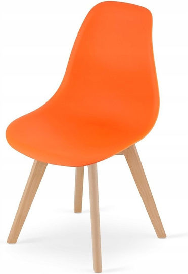 Dining Room Wooden Orange Chairs 3 Pieces