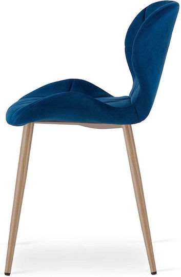 Καρέκλα Τραπεζαρίας Βελούδινη Navy Velvet 52x47x46εκ.