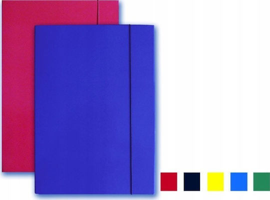 Barbara File Folder with Rubber Band and Flaps for A4 Paper Green