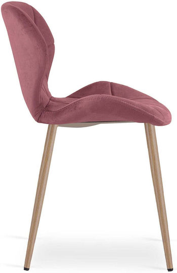 Velvet Dining Chair Dark Pink 52x47x46cm