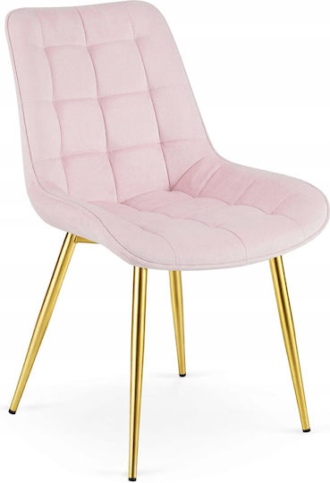 Dining Room Velvet Chair Light Pink