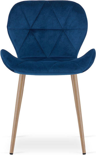 Leobert Ess- und Küchenstühle Samt Navy Blau 3Stücke 61x51x52cm