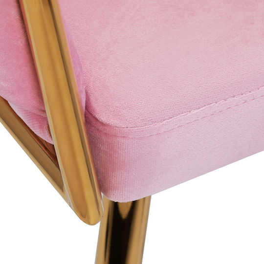 Samt Ess- und Küchenstuhl Rosa Bändchen