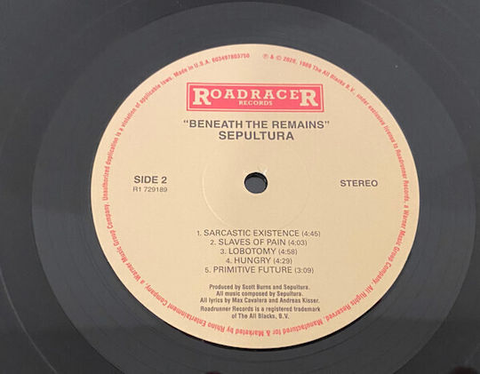 Sepultura Beneath Remains Vinyl