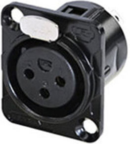 Rean Rc3fdl-b Βύσμα Σασί Dtype 3-pin Xlr Θηλυκό Μαύρο