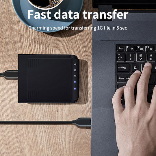 Cabletime USB 3.0 Кабел USB-A мъжки - USB-A мъжки Черен 1m CT-C160-U3-AMAMN