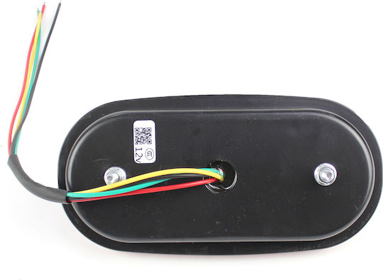 LED светлини за ремарке задни 2 бр 12-24v червени кехлибарени 16x8 см